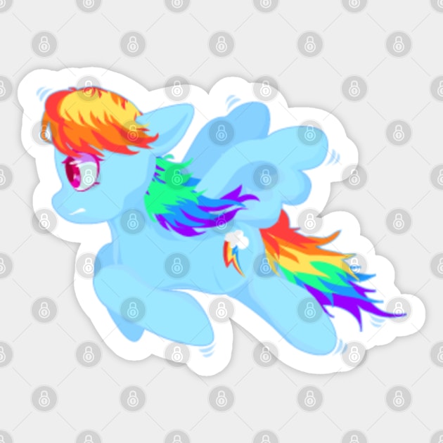 Rainbow Dash Sticker by indieICDtea